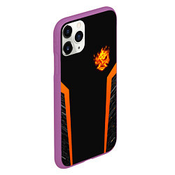 Чехол iPhone 11 Pro матовый Cyberpunk 2077: Samurai Style, цвет: 3D-фиолетовый — фото 2