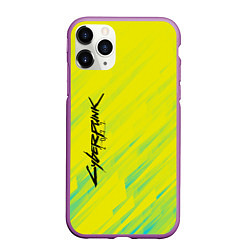 Чехол iPhone 11 Pro матовый Cyberpunk 2077: Yellow