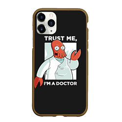 Чехол iPhone 11 Pro матовый Zoidberg: Trust Me, цвет: 3D-коричневый