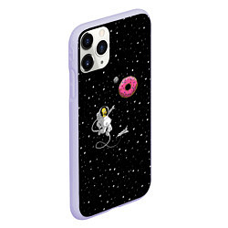 Чехол iPhone 11 Pro матовый Homer Spaceman, цвет: 3D-светло-сиреневый — фото 2