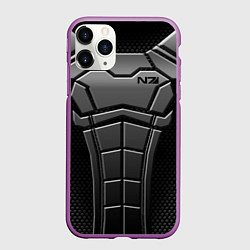 Чехол iPhone 11 Pro матовый Soldier N7, цвет: 3D-фиолетовый