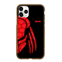 Чехол iPhone 11 Pro матовый Predator: Red Light