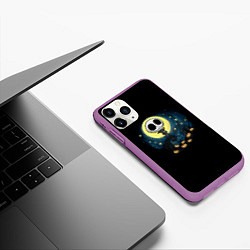 Чехол iPhone 11 Pro матовый The Nightmare Before Christmas, цвет: 3D-фиолетовый — фото 2