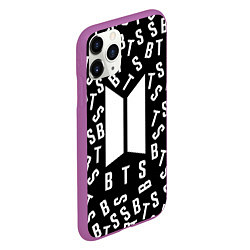 Чехол iPhone 11 Pro матовый BTS: Black Style, цвет: 3D-фиолетовый — фото 2