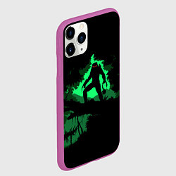 Чехол iPhone 11 Pro матовый Хищник в лесу, цвет: 3D-фиолетовый — фото 2