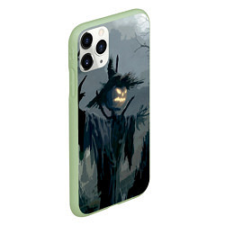 Чехол iPhone 11 Pro матовый Halloween Scarecrow, цвет: 3D-салатовый — фото 2