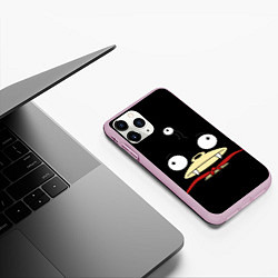 Чехол iPhone 11 Pro матовый Лицо Ниблера, цвет: 3D-розовый — фото 2