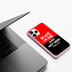 Чехол iPhone 11 Pro матовый Skate or Die: Just not here, цвет: 3D-розовый — фото 2