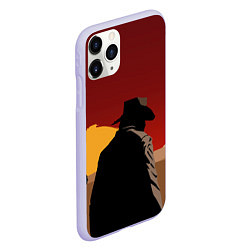 Чехол iPhone 11 Pro матовый RDR 2: Dark Man, цвет: 3D-светло-сиреневый — фото 2