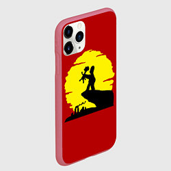Чехол iPhone 11 Pro матовый Гомер и барт, цвет: 3D-малиновый — фото 2