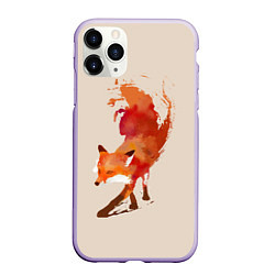 Чехол iPhone 11 Pro матовый Paint Fox, цвет: 3D-светло-сиреневый