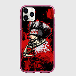 Чехол iPhone 11 Pro матовый Pudge Chef, цвет: 3D-малиновый
