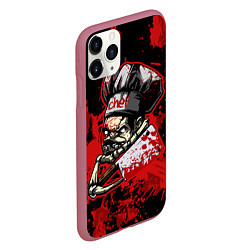 Чехол iPhone 11 Pro матовый Pudge Chef, цвет: 3D-малиновый — фото 2