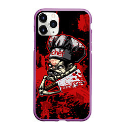 Чехол iPhone 11 Pro матовый Pudge Chef, цвет: 3D-фиолетовый