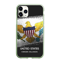 Чехол iPhone 11 Pro матовый VIRGIN ISLANDS, цвет: 3D-салатовый