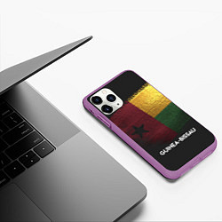 Чехол iPhone 11 Pro матовый Guinea-Bissau Style, цвет: 3D-фиолетовый — фото 2