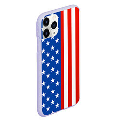 Чехол iPhone 11 Pro матовый American Patriot, цвет: 3D-светло-сиреневый — фото 2