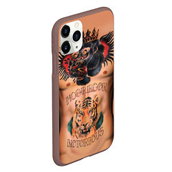 Чехол iPhone 11 Pro матовый МакГрегор татуировки, цвет: 3D-коричневый — фото 2