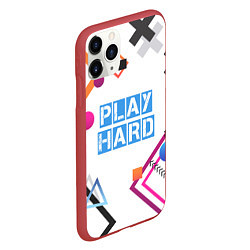 Чехол iPhone 11 Pro матовый Play Hard, цвет: 3D-красный — фото 2