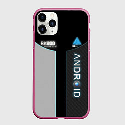 Чехол iPhone 11 Pro матовый Detroit: Android RK900, цвет: 3D-малиновый