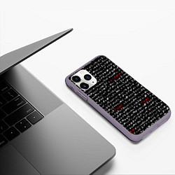 Чехол iPhone 11 Pro матовый Cyberpunk 2077: Words, цвет: 3D-серый — фото 2