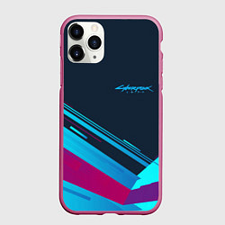 Чехол iPhone 11 Pro матовый Cyberpunk 2077, цвет: 3D-малиновый