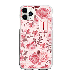 Чехол iPhone 11 Pro матовый BTS: Pink Roses