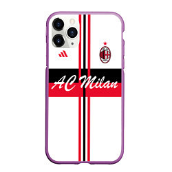 Чехол iPhone 11 Pro матовый AC Milan: White Form