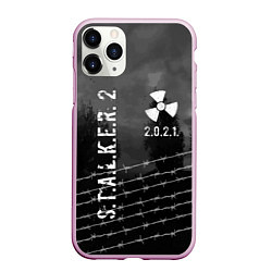 Чехол iPhone 11 Pro матовый STALKER 2021, цвет: 3D-розовый