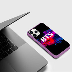 Чехол iPhone 11 Pro матовый BTS: Colors Explode, цвет: 3D-фиолетовый — фото 2