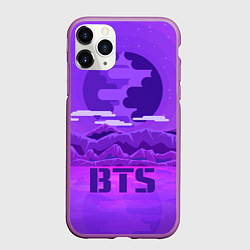 Чехол iPhone 11 Pro матовый BTS: Violet Mountains, цвет: 3D-фиолетовый