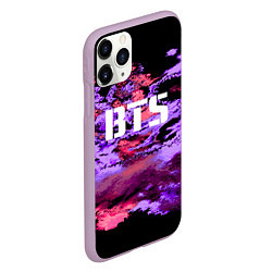 Чехол iPhone 11 Pro матовый BTS: Black & Pink, цвет: 3D-сиреневый — фото 2