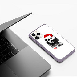 Чехол iPhone 11 Pro матовый Черчесов новогодний, цвет: 3D-серый — фото 2