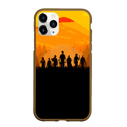 Чехол iPhone 11 Pro матовый Red Dead Redemption: Orange Sun