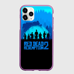 Чехол iPhone 11 Pro матовый RDR 2: Blue Style, цвет: 3D-фиолетовый