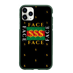 Чехол iPhone 11 Pro матовый FACE GG Style, цвет: 3D-темно-зеленый