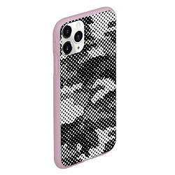 Чехол iPhone 11 Pro матовый Черный камуфляж, цвет: 3D-розовый — фото 2
