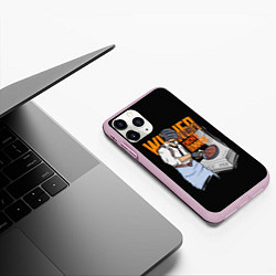 Чехол iPhone 11 Pro матовый PUBG: Chiken Dinner, цвет: 3D-розовый — фото 2