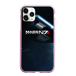 Чехол iPhone 11 Pro матовый Mass Effect N7, цвет: 3D-розовый