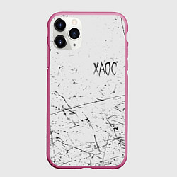 Чехол iPhone 11 Pro матовый ХАОС: GONEFludd, цвет: 3D-малиновый