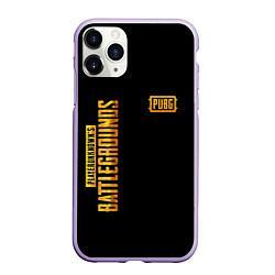 Чехол iPhone 11 Pro матовый PUBG: Black Style, цвет: 3D-светло-сиреневый