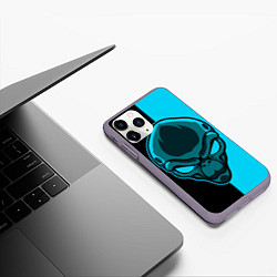 Чехол iPhone 11 Pro матовый Space Alien, цвет: 3D-серый — фото 2