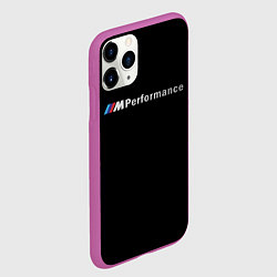 Чехол iPhone 11 Pro матовый BMW PERFORMANCE ЧЁРНЫЙ БМВ, цвет: 3D-фиолетовый — фото 2