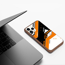 Чехол iPhone 11 Pro матовый CS:GO Asiimov Inverted, цвет: 3D-коричневый — фото 2