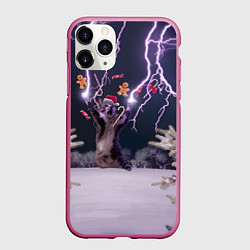 Чехол iPhone 11 Pro матовый Громокот NY version, цвет: 3D-малиновый