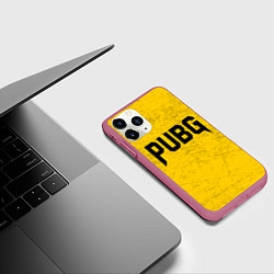 Чехол iPhone 11 Pro матовый PUBG: Quake Style, цвет: 3D-малиновый — фото 2