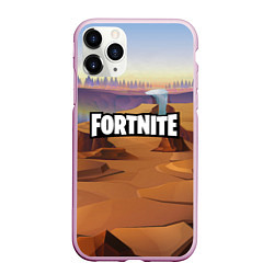 Чехол iPhone 11 Pro матовый Fortnite: Dust View, цвет: 3D-розовый