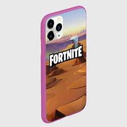 Чехол iPhone 11 Pro матовый Fortnite: Dust View, цвет: 3D-фиолетовый — фото 2