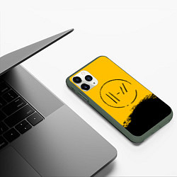 Чехол iPhone 11 Pro матовый 21 Pilots: Yellow Logo, цвет: 3D-темно-зеленый — фото 2