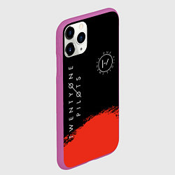 Чехол iPhone 11 Pro матовый 21 Pilots: Red & Black, цвет: 3D-фиолетовый — фото 2